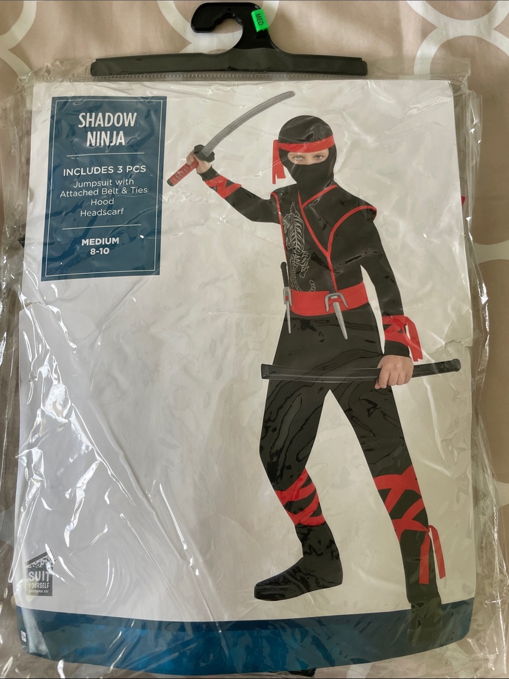 Shadow Ninja Kids Costume - Black & Red